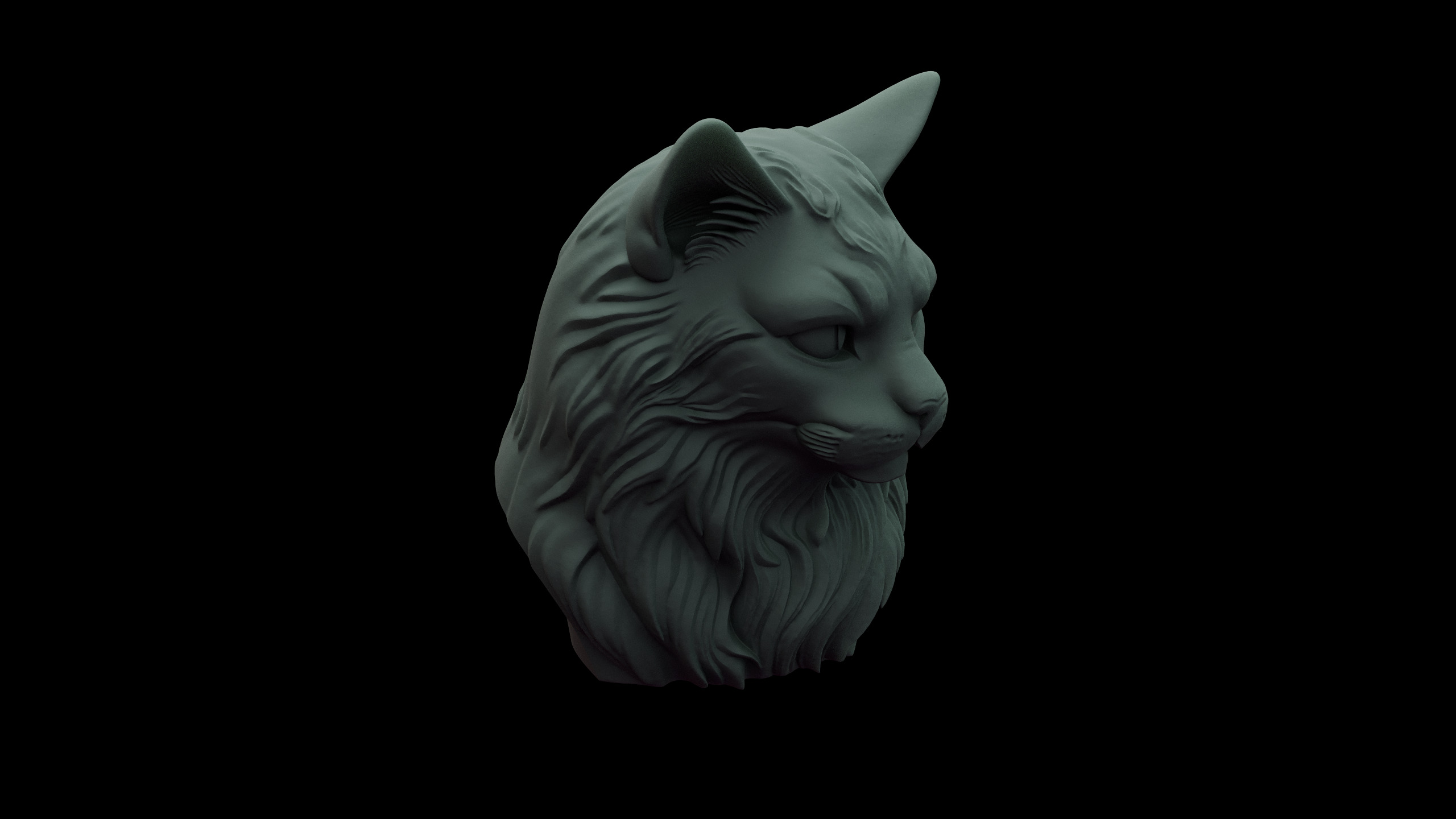 Cat Bust Free 3D print model_14