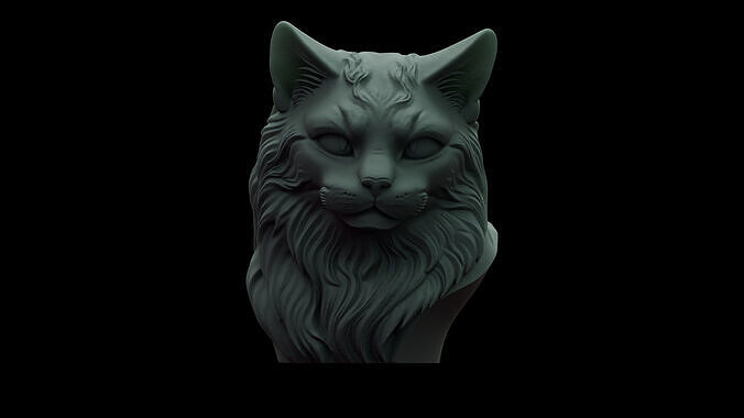 Cat Bust Free 3D print model