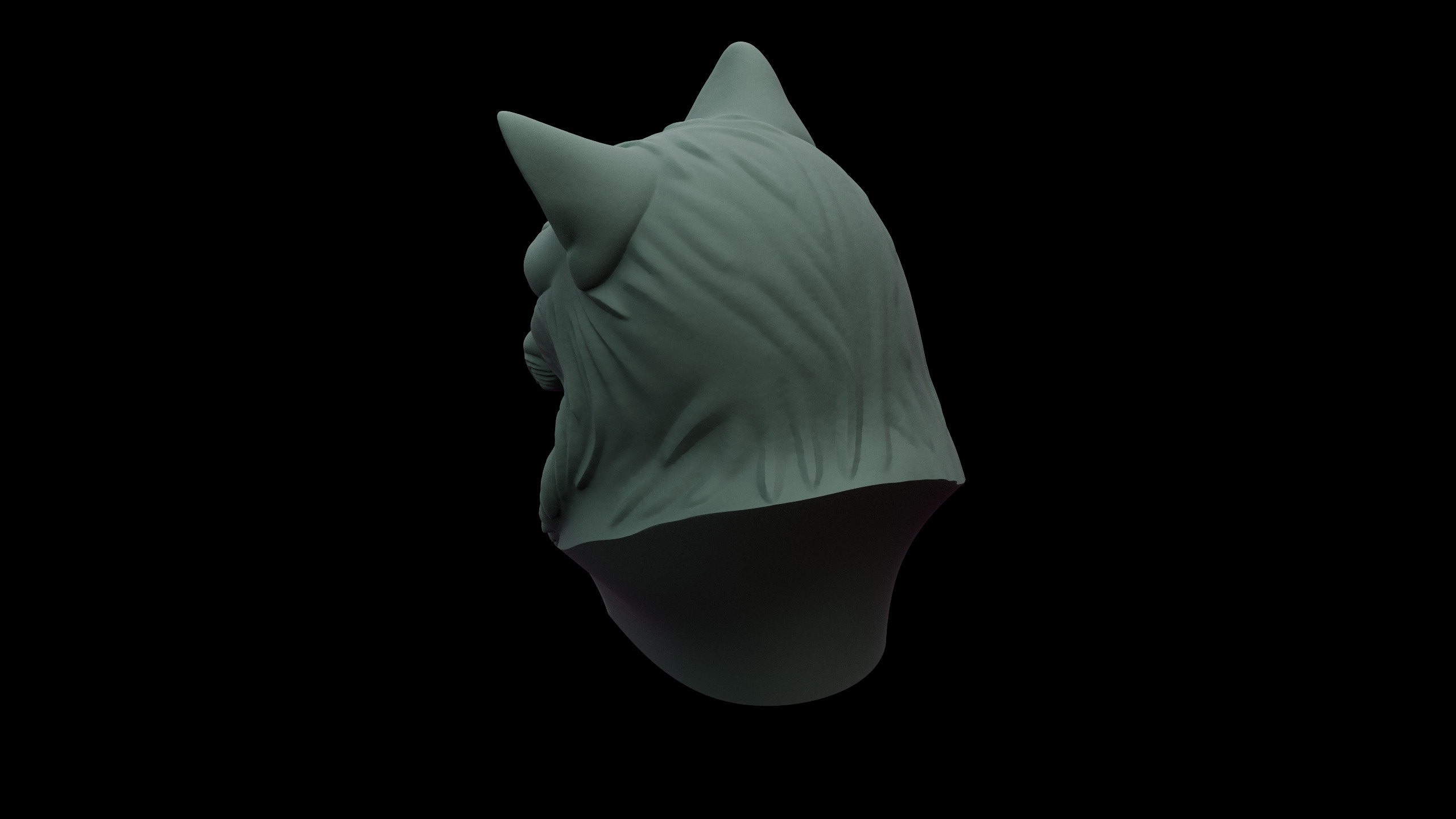 Cat Bust Free 3D print model_7