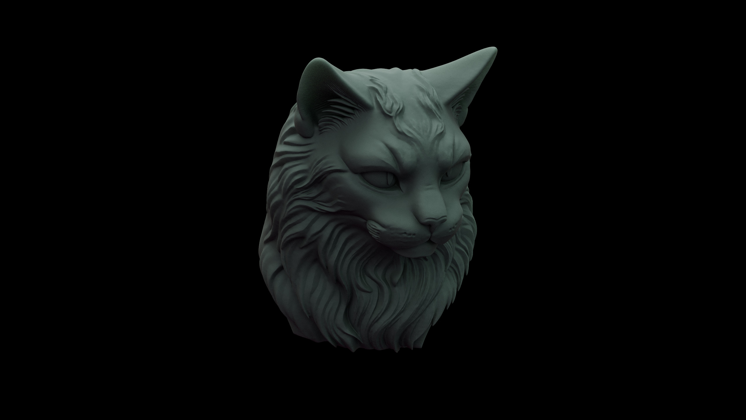 Cat Bust Free 3D print model_15