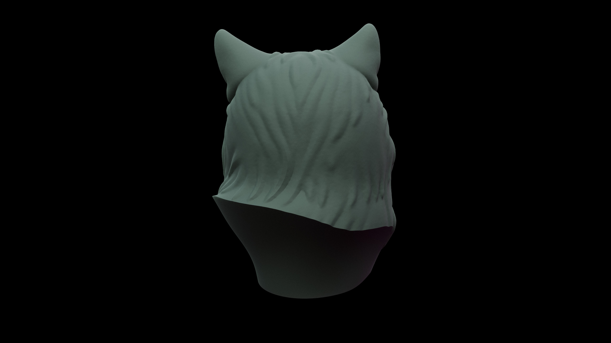 Cat Bust Free 3D print model_9