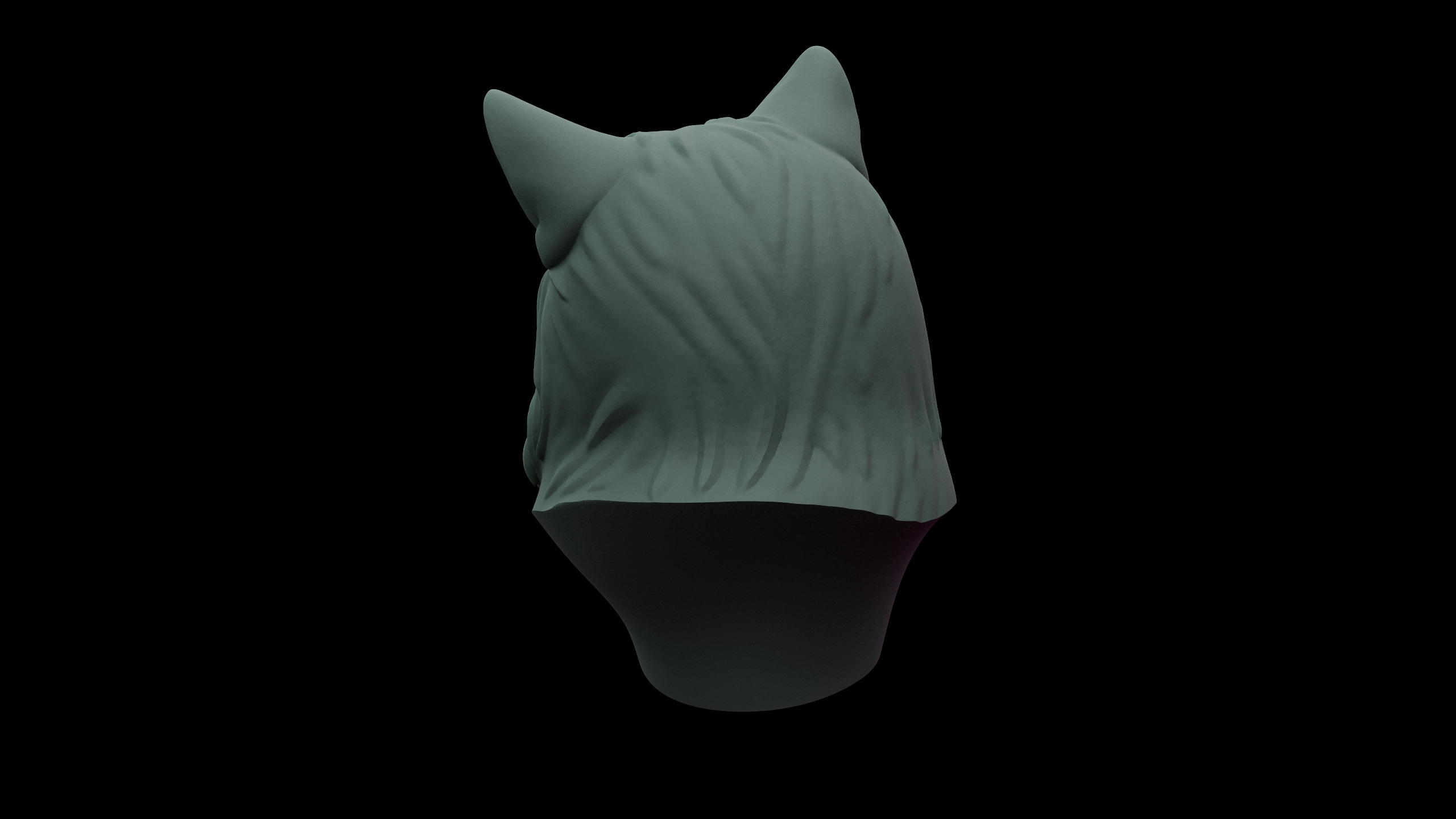 Cat Bust Free 3D print model_8
