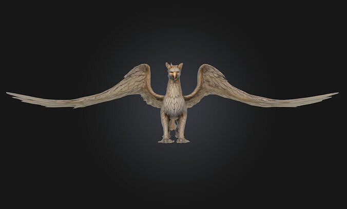 Winged Guardian  Celestial Statue Model for Fantasy 3D model
