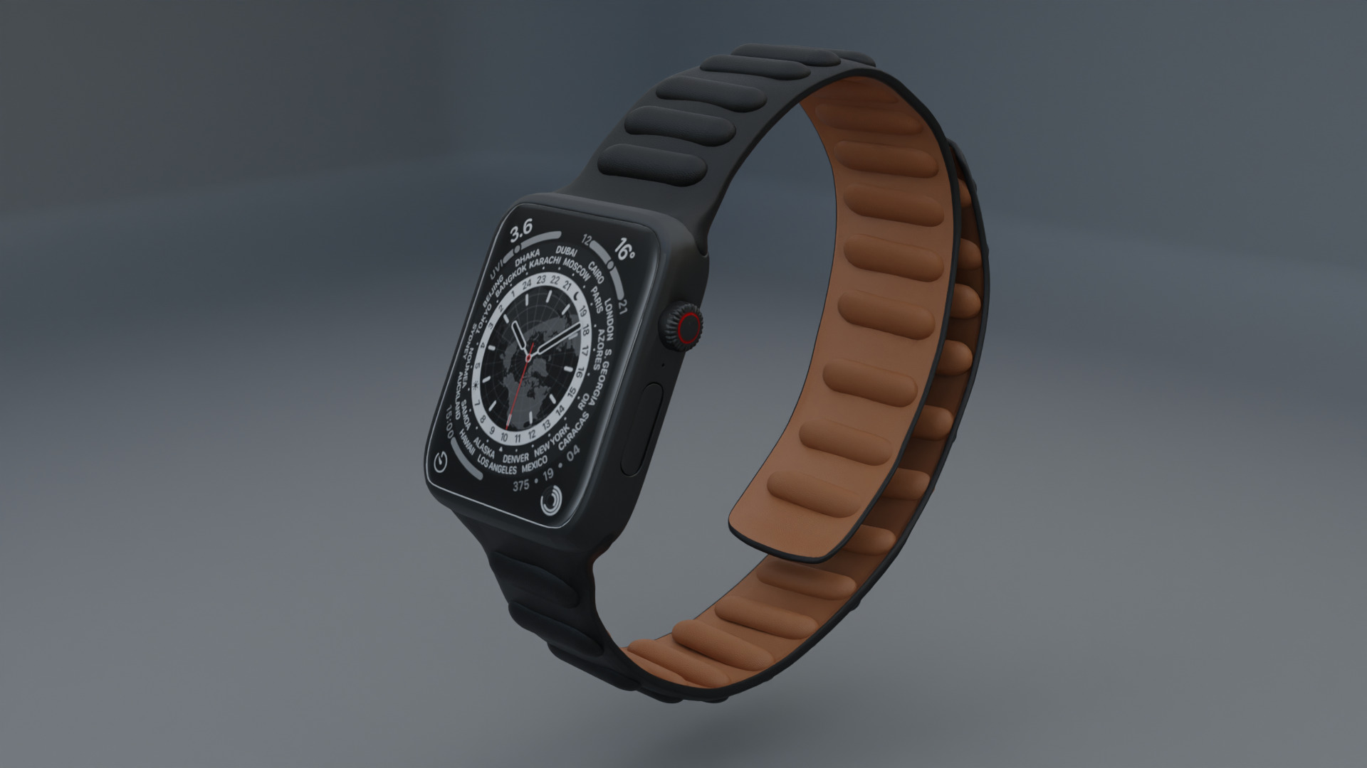 Apple Black iWatch 3D model_1