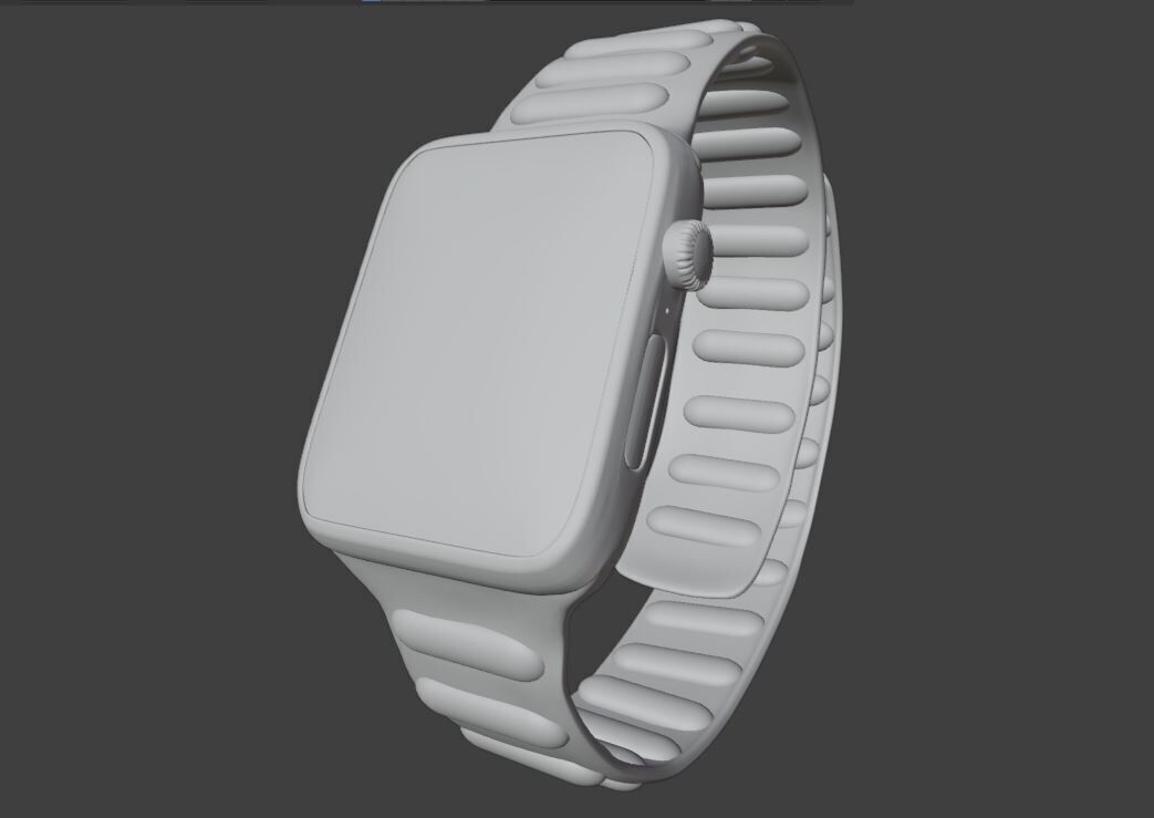 Apple Black iWatch 3D model_8