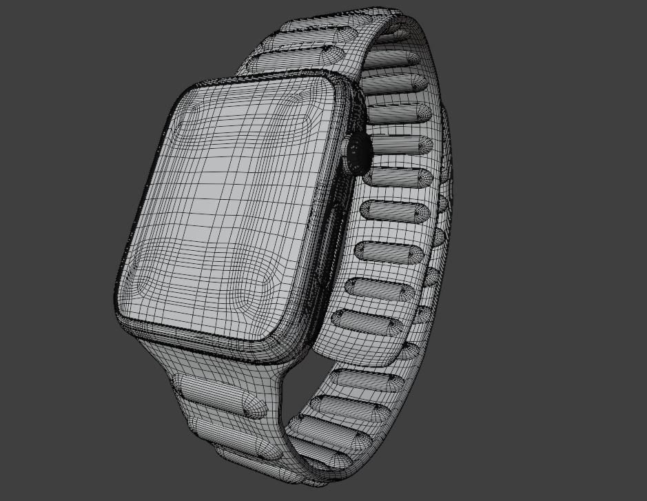 Apple Black iWatch 3D model_9
