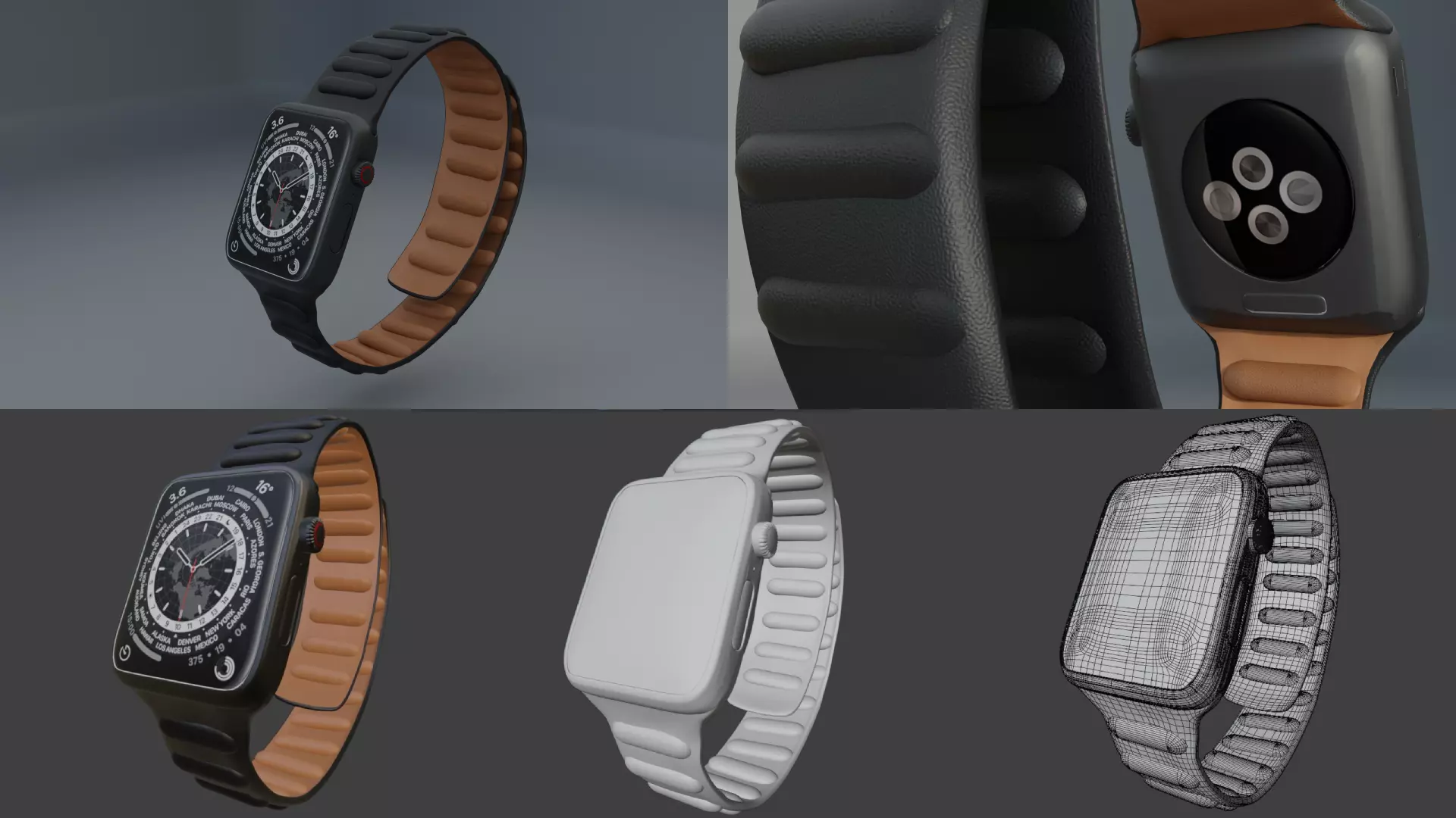 Apple Black iWatch 3D model_0