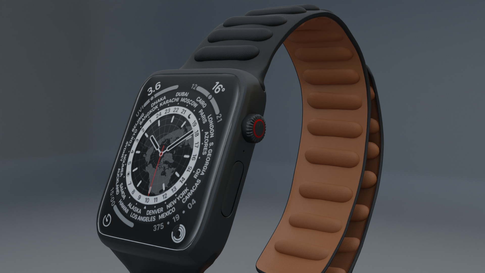 Apple Black iWatch 3D model_2