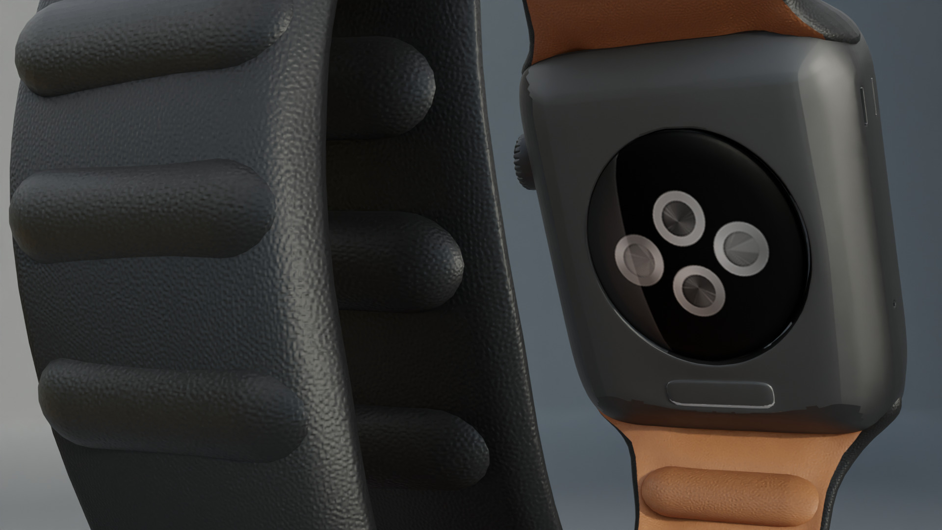 Apple Black iWatch 3D model_6