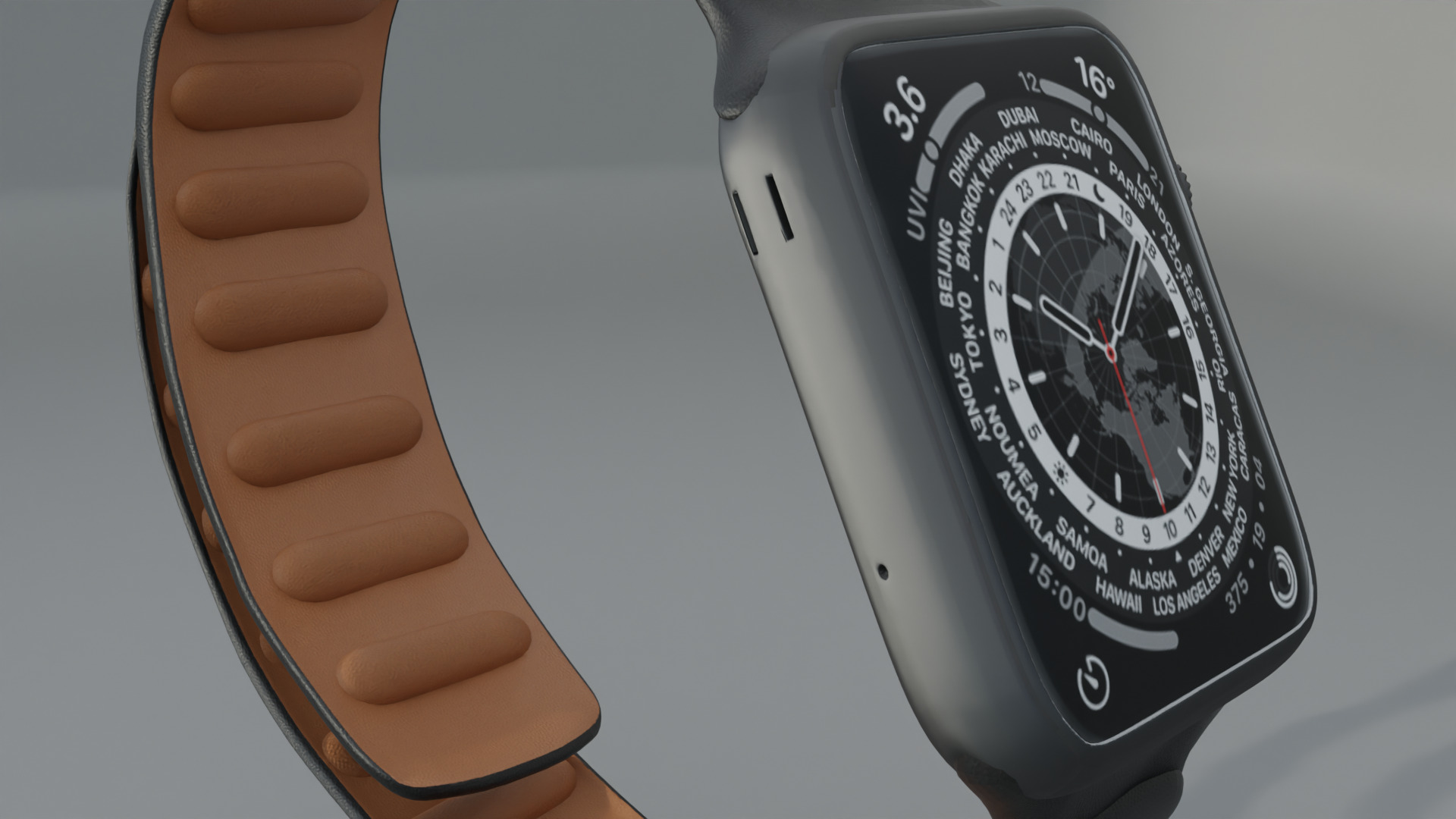 Apple Black iWatch 3D model_3