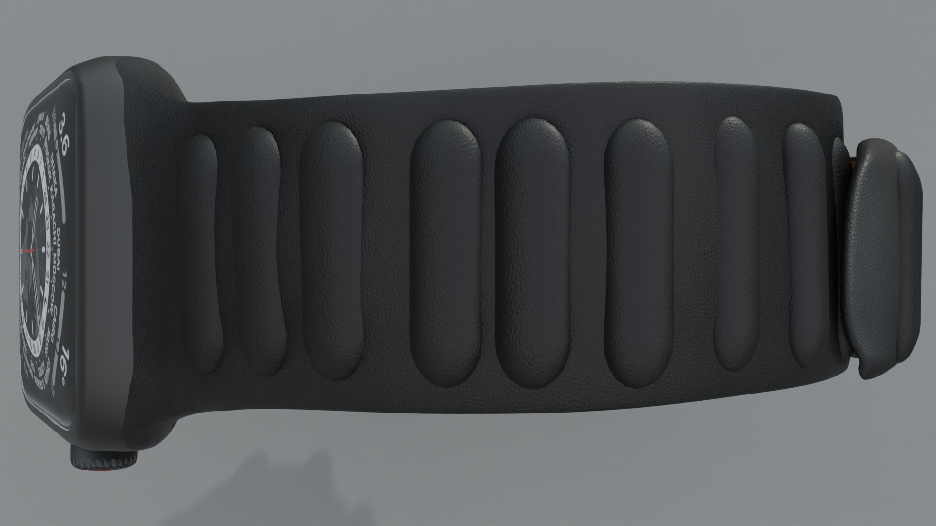 Apple Black iWatch 3D model_4