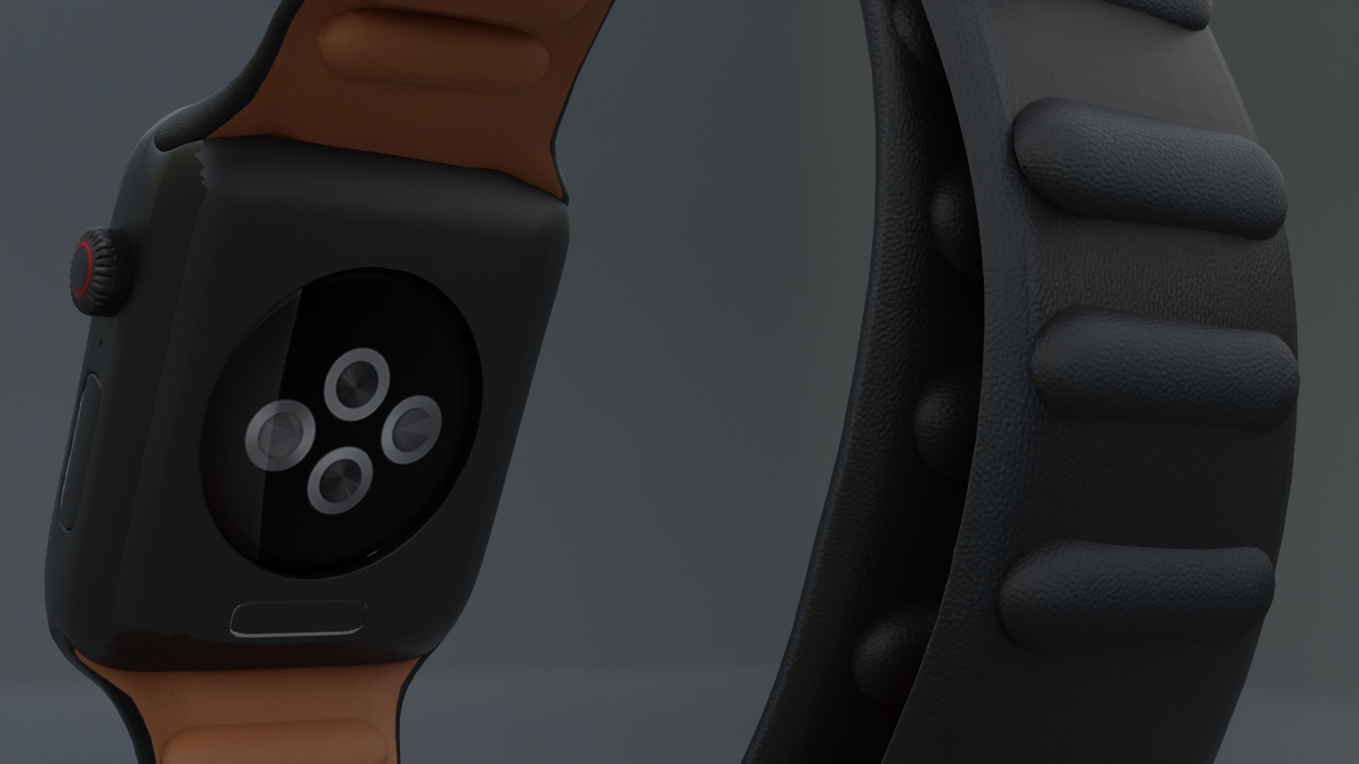 Apple Black iWatch 3D model_5