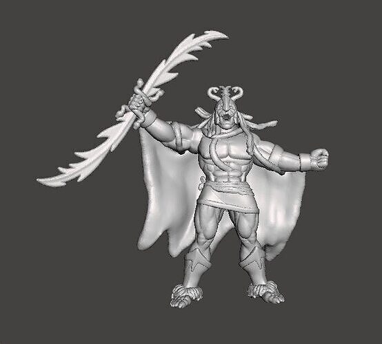 MUMMRA WITH SWORD MINIATURE MODEL FIGURE FANTASY GAMES RPG DND 3D print model