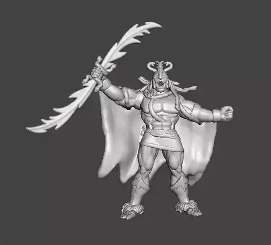 MUMMRA WITH SWORD MINIATURE MODEL FIGURE FANTASY GAMES RPG DND 3D print model