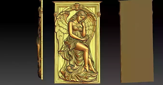 6 angel CNC Relief Model