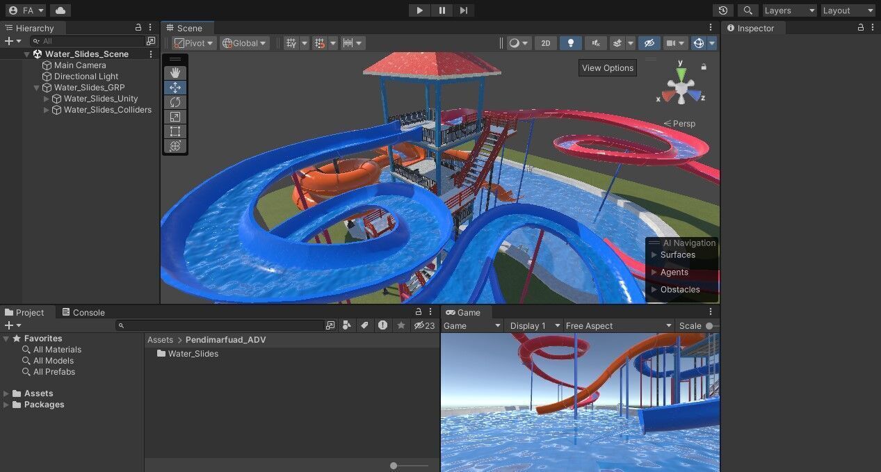 Water Slides Low-poly 3D model_8
