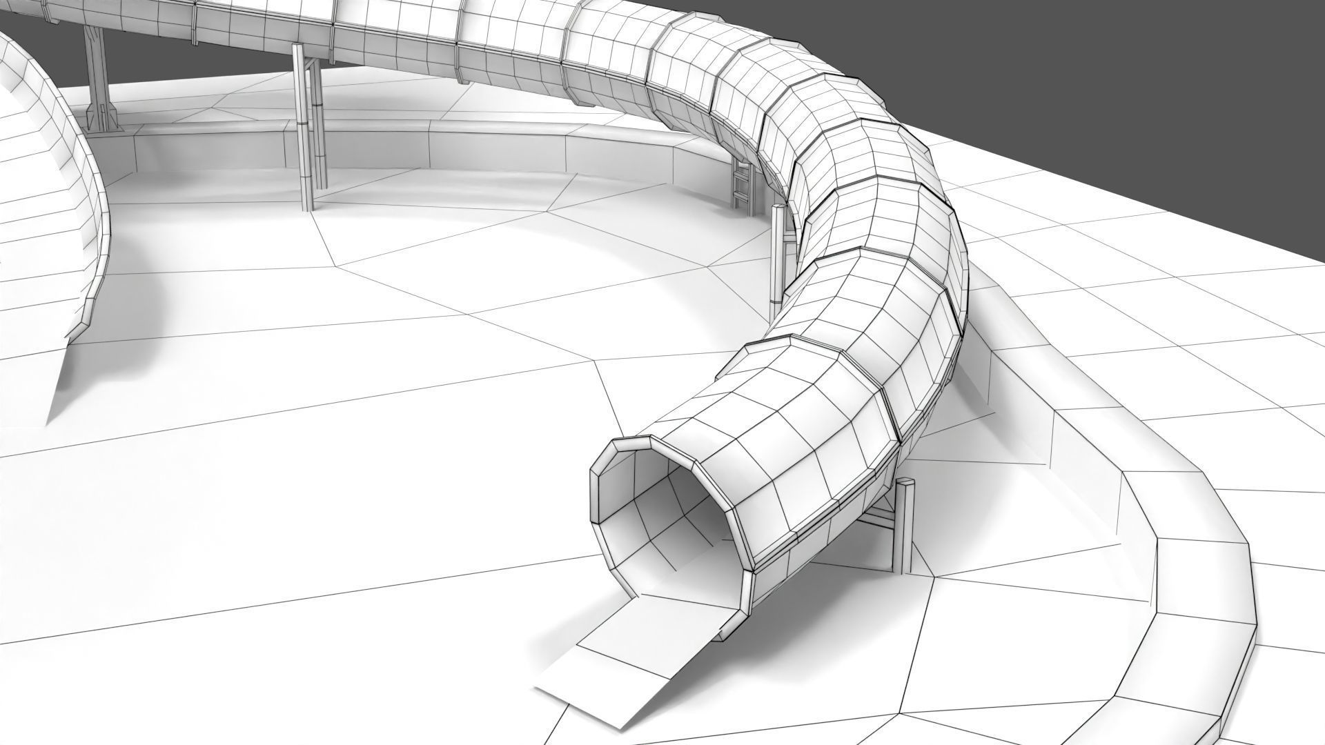 Water Slides Low-poly 3D model_9