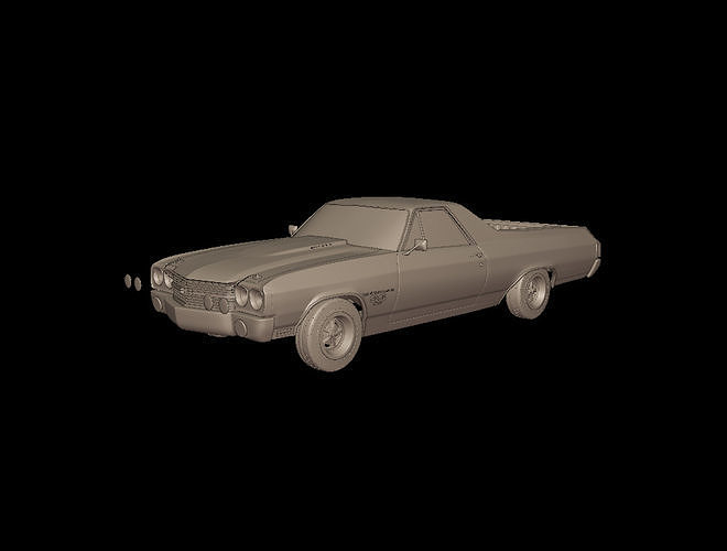 CHEVROLET 1970 El Camino ss 3D PRINT MODEL 3D print model