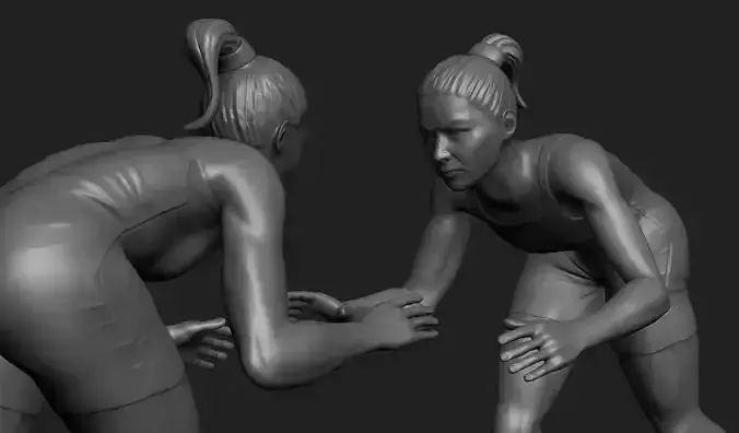 Women Wrestler ready to print