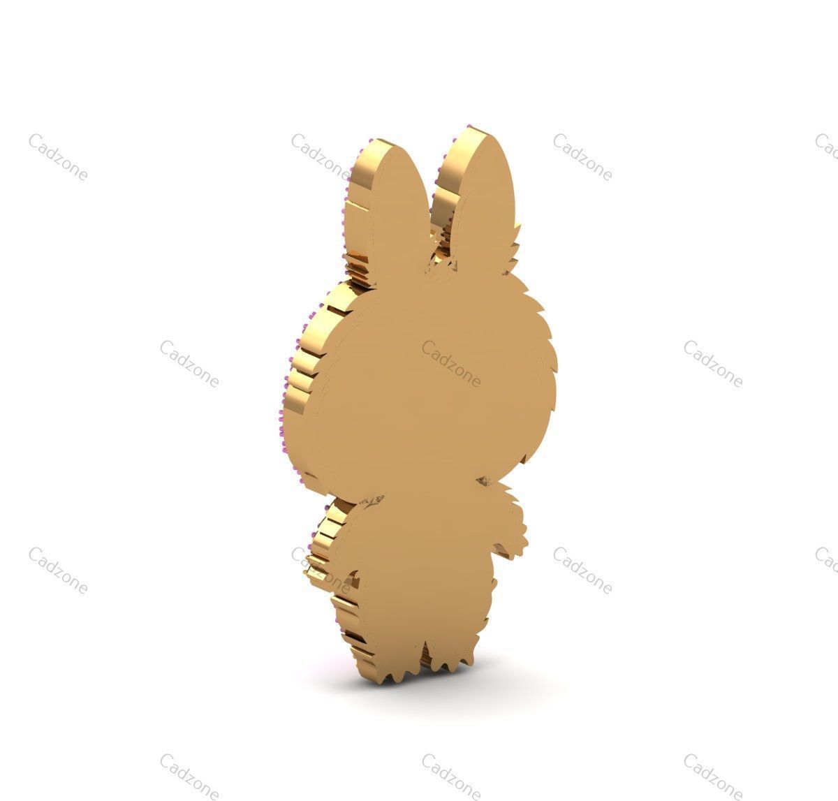 LABUBU Character Pendant-3D CAD Model 3D print model_3