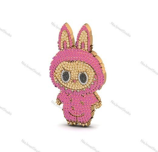 LABUBU Character Pendant-3D CAD Model 3D print model