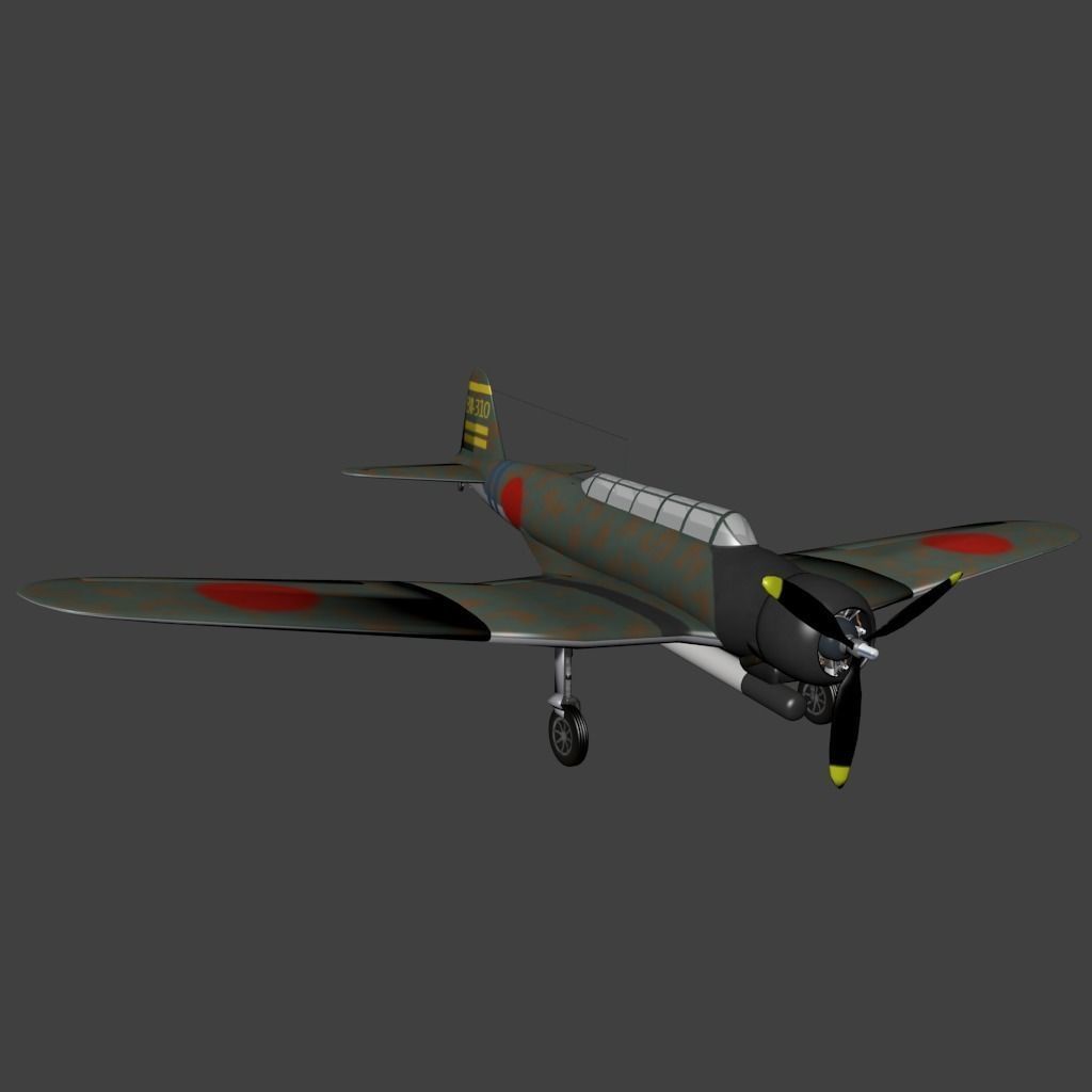 Nakajima B5N Kate Low-poly 3D model
