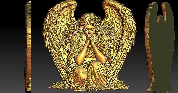 7 angel CNC Relief Model 3D print model