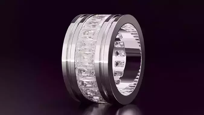 channel set radiant eternity band N08 54EU size 3D print model
