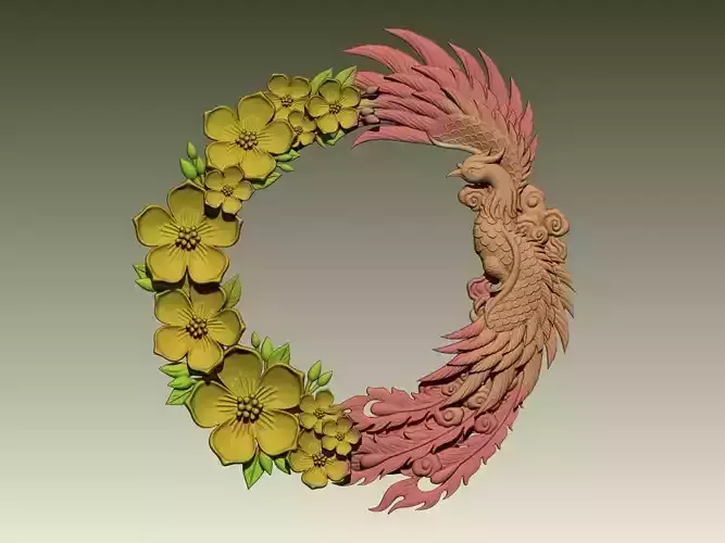 Phoenix Flower pendant