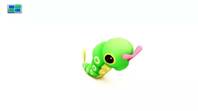 Caterpie Model caterpillar 3D model