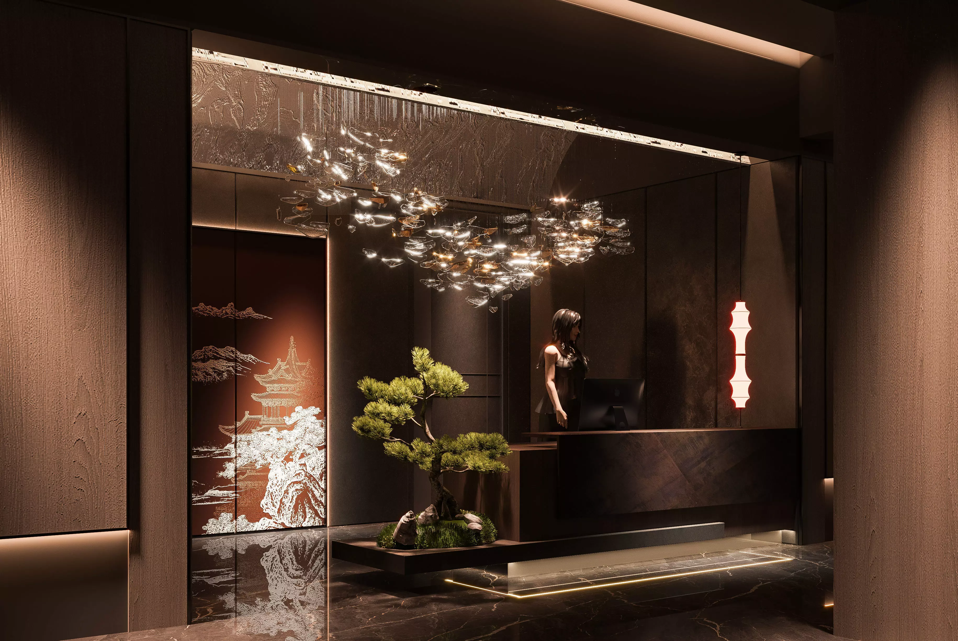 Hotel reception 14 3D model_0