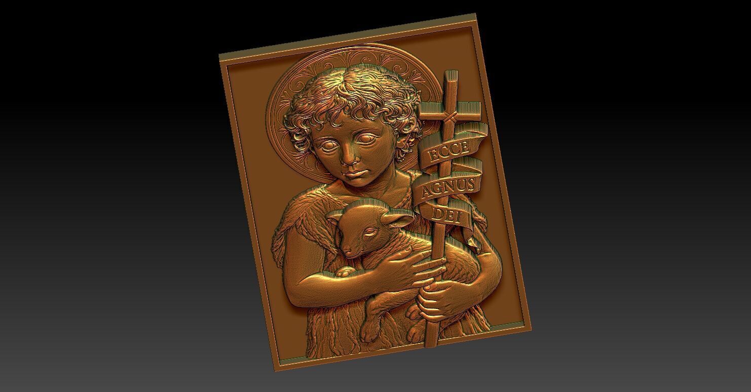 1 Baby Jesus CNC Relief Model 3D print model_5