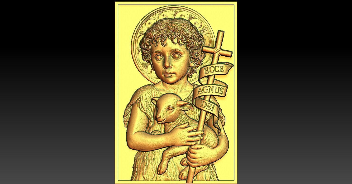 1 Baby Jesus CNC Relief Model 3D print model_2