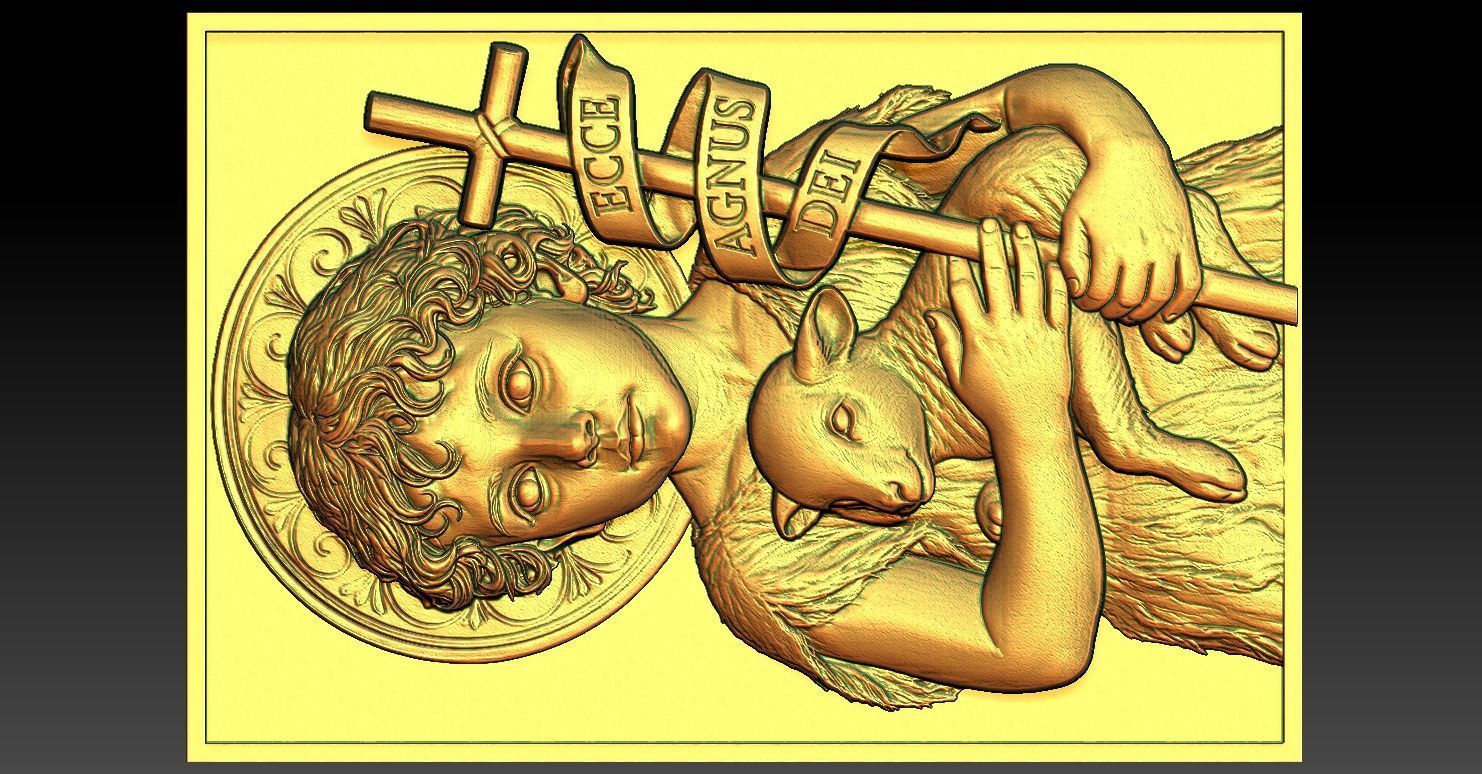 1 Baby Jesus CNC Relief Model 3D print model_1