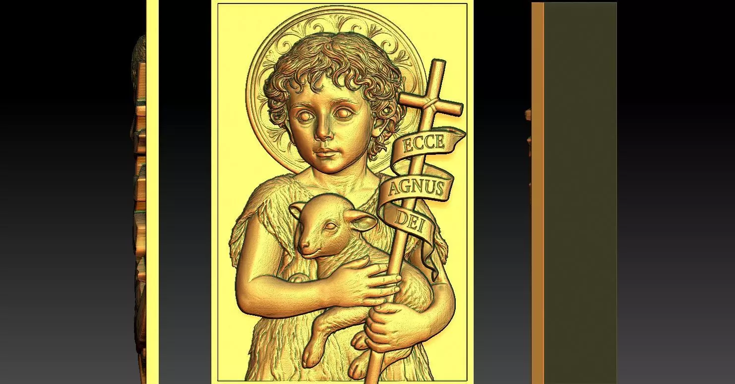 1 Baby Jesus CNC Relief Model 3D print model_0