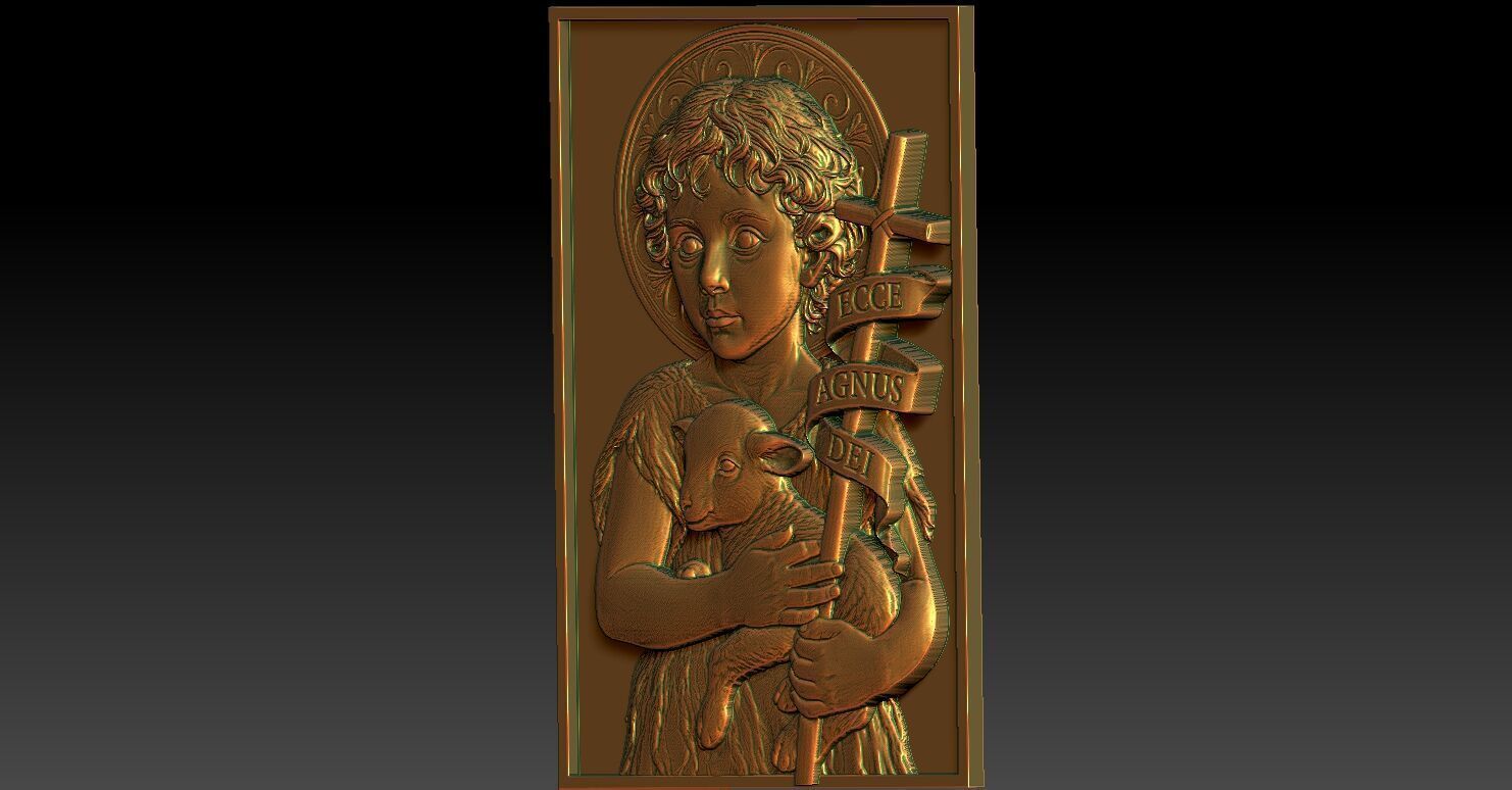 1 Baby Jesus CNC Relief Model 3D print model_3