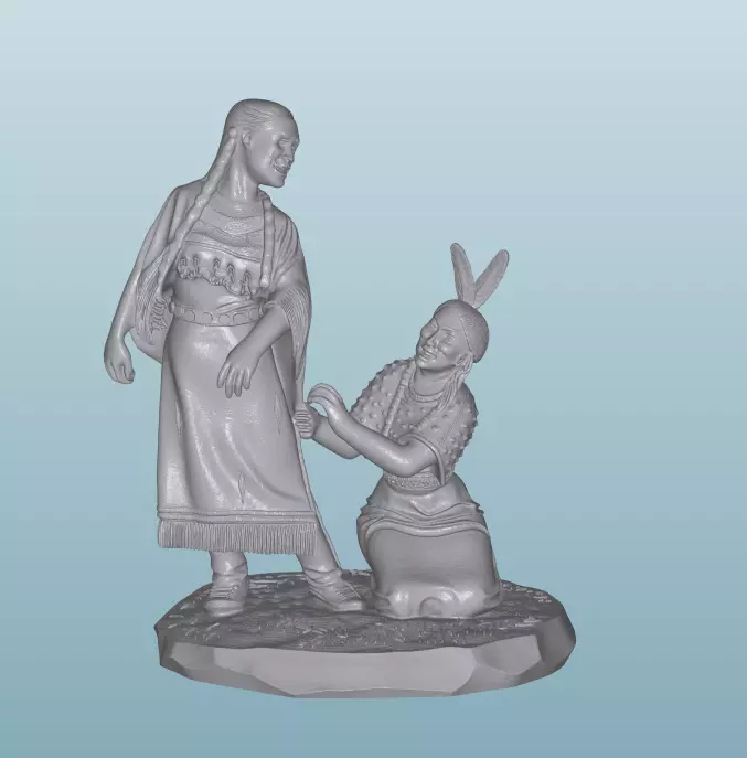 INDIAN W39 Native American Figures 3D print model_0