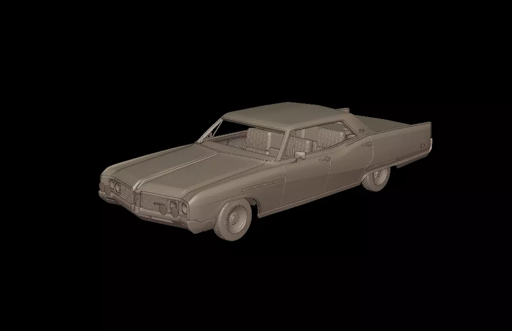 buick electra 225 1968  four doors 3D print model_4