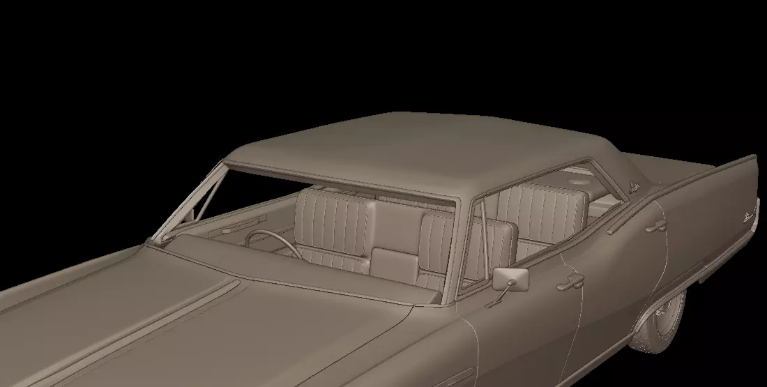 buick electra 225 1968  four doors 3D print model_7