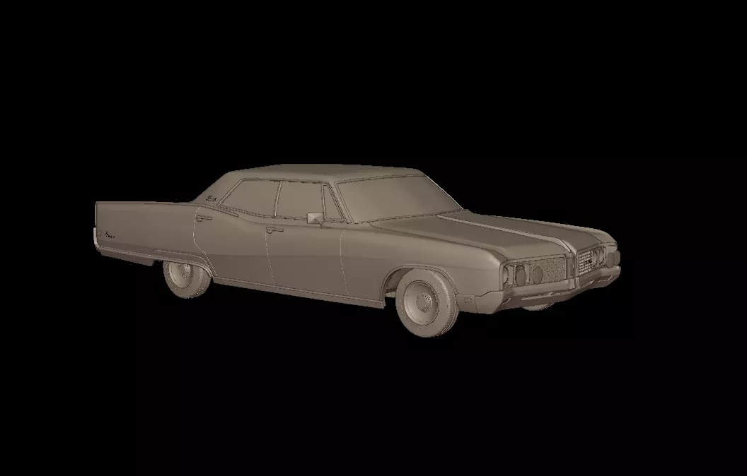 buick electra 225 1968  four doors 3D print model_1
