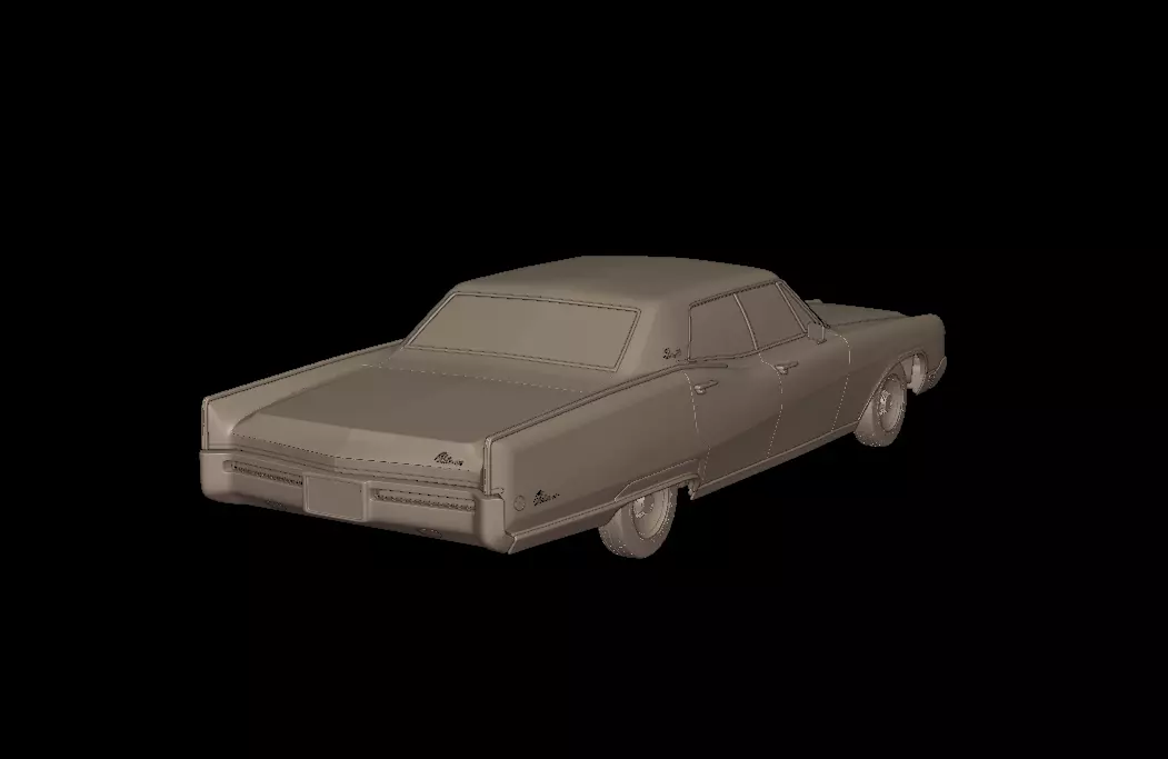 buick electra 225 1968  four doors 3D print model_2