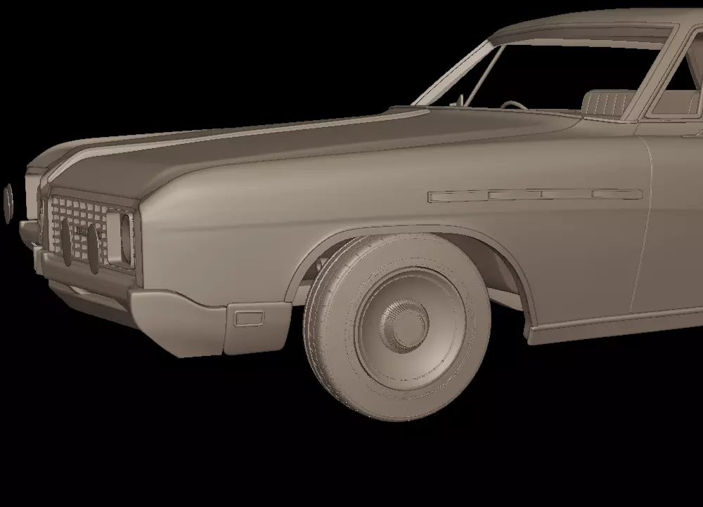 buick electra 225 1968  four doors 3D print model_6