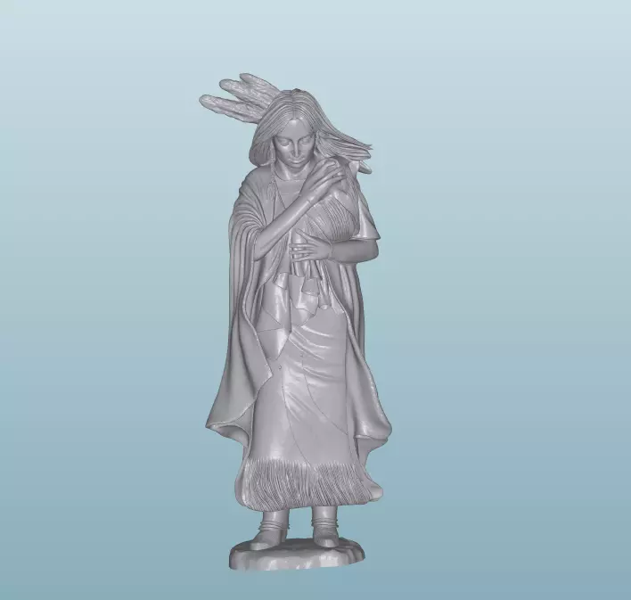 INDIAN  W40 Native American Figures 3D print model_0