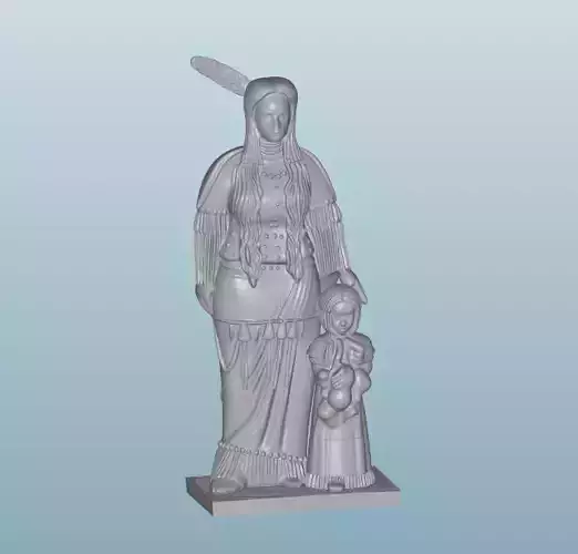 INDIAN  W42 Native American Figures 3D print model