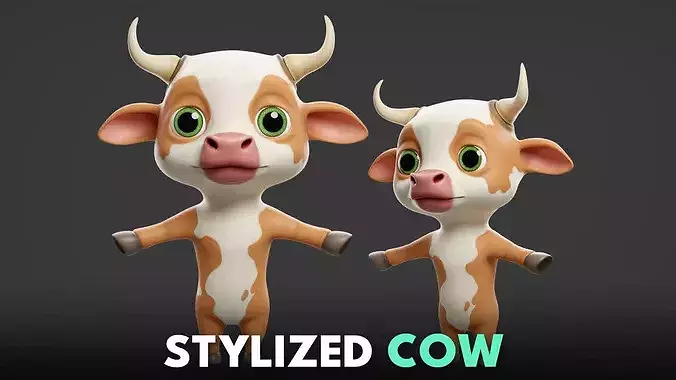 Cow II Cattle - Stylized Cartoon