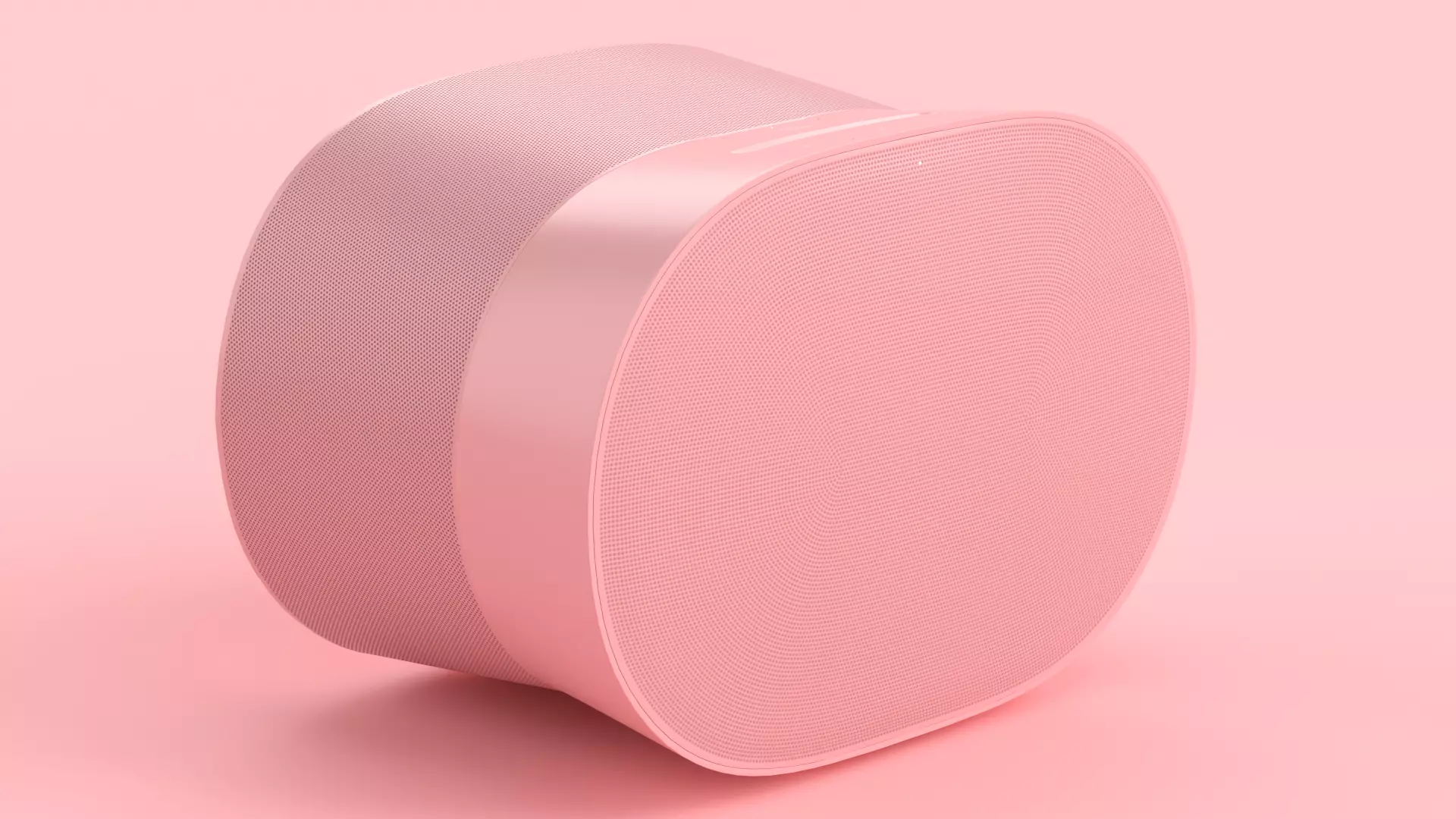 Smart Speaker Pink Low-poly 3D model_0
