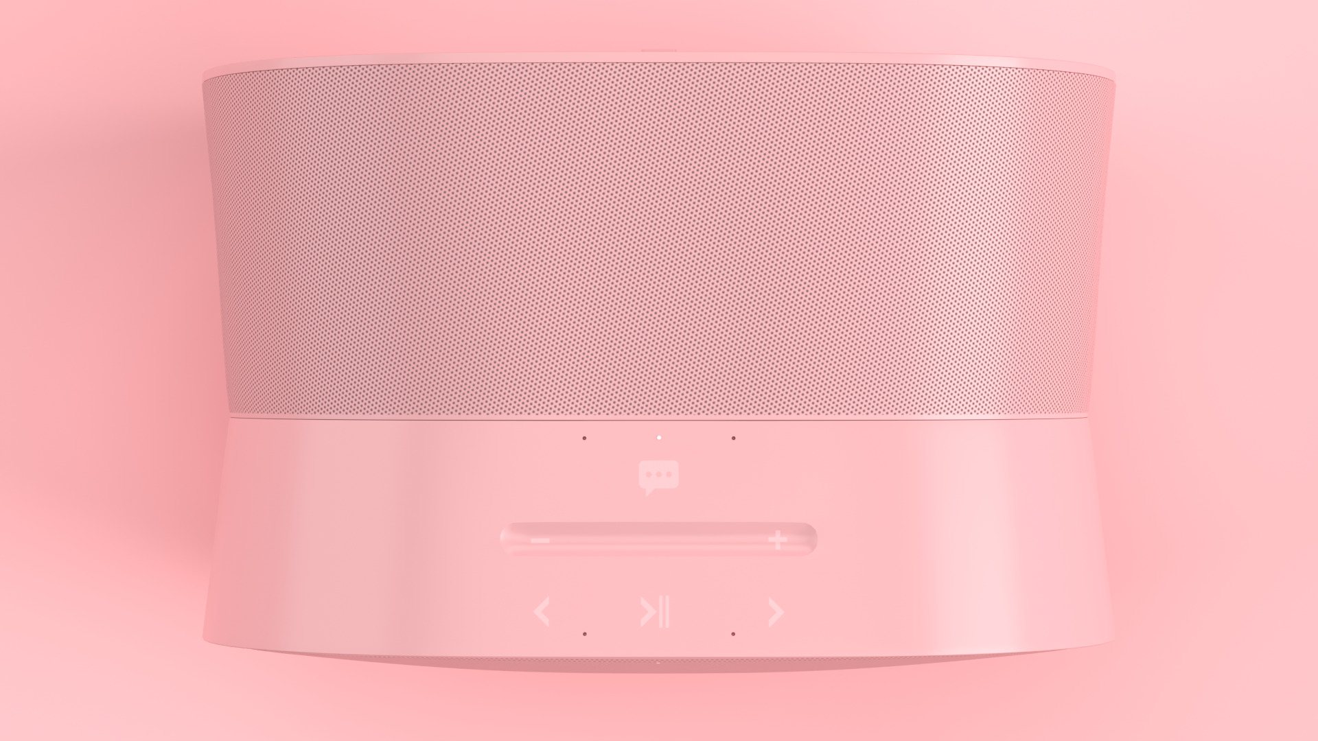 Smart Speaker Pink Low-poly 3D model_2