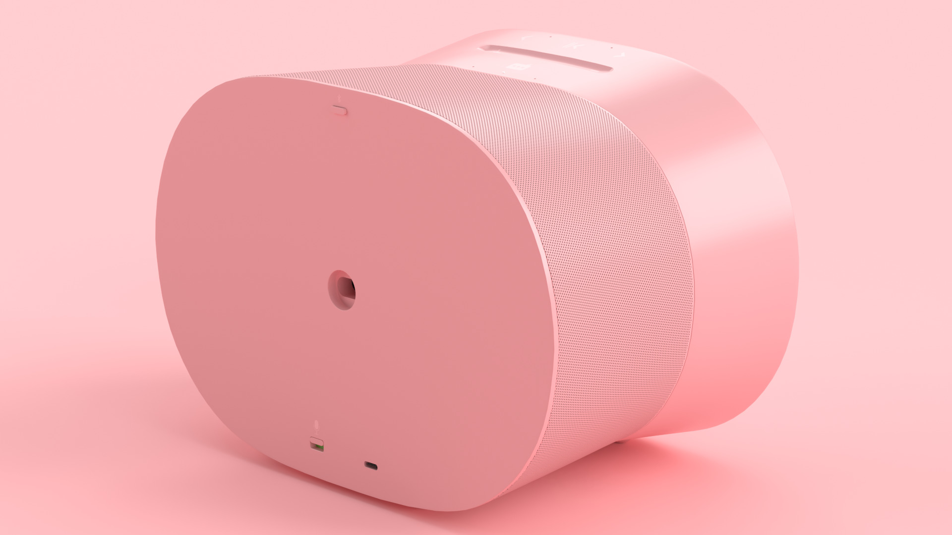 Smart Speaker Pink Low-poly 3D model_3