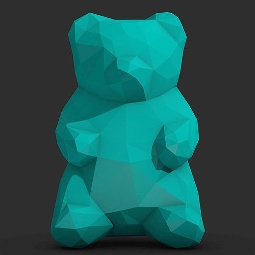Gummy Bear Low Poly 3D print model