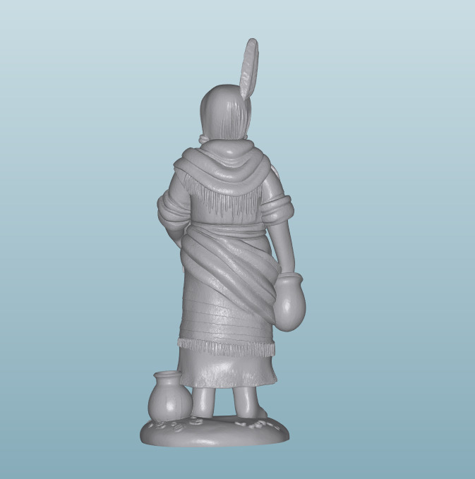INDIAN  W49 Native American Figures 3D print model_1